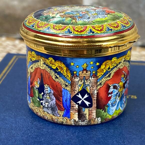 Limited Edition Halcyon Days Enamels Third Crusade 1189-1192 Trinket Box #63/300 - Picture 11 of 14
